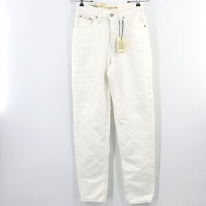 Levis 80s Mom Jeans Womens Size 25x30 White Denim High Waist Retro Country Norm